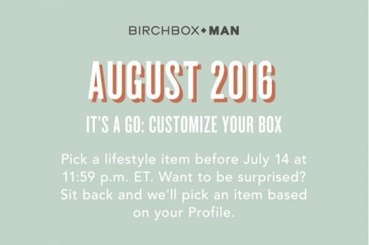 Birchbox Man August 2016 Sample Choice
