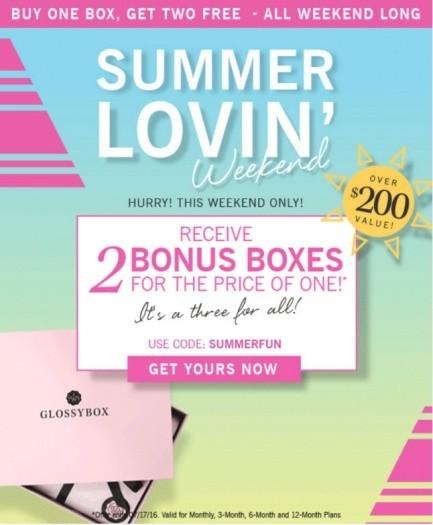 GLOSSYBOX - Buy One, Get TWO Free!!