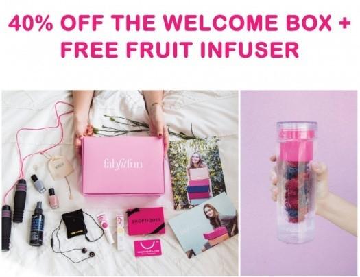 FabFitFun - 40% Off Welcome Box + Free Infuser Water Bottle