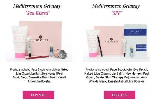 GLOSSYBOX Past Box Sale - One Box $16, Buy 2 or More for just $14.50/each!