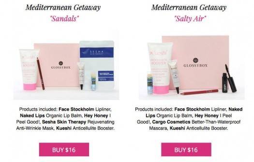 GLOSSYBOX Past Box Sale - One Box $16, Buy 2 or More for just $14.50/each!