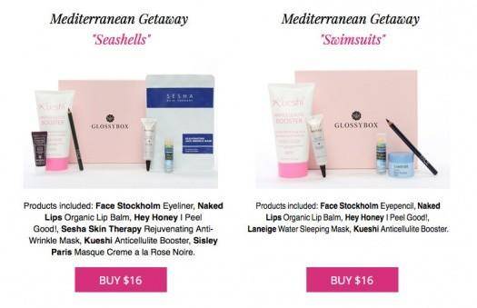 GLOSSYBOX Past Box Sale - One Box $16, Buy 2 or More for just $14.50/each!