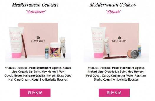 GLOSSYBOX Past Box Sale - One Box $16, Buy 2 or More for just $14.50/each!