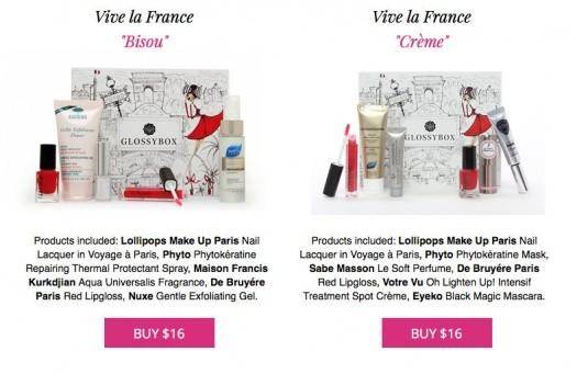 GLOSSYBOX Past Box Sale - One Box $16, Buy 2 or More for just $14.50/each!