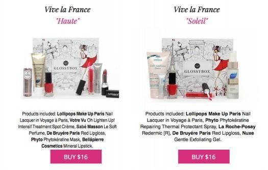 GLOSSYBOX Past Box Sale - One Box $16, Buy 2 or More for just $14.50/each!