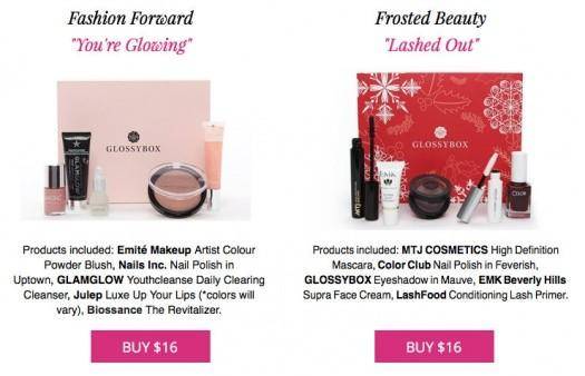 GLOSSYBOX Past Box Sale - One Box $16, Buy 2 or More for just $14.50/each!