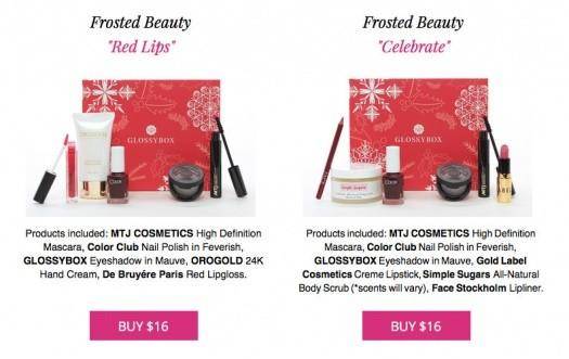 GLOSSYBOX Past Box Sale - One Box $16, Buy 2 or More for just $14.50/each!