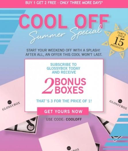 GLOSSYBOX - Buy One Box, Get TWO Free Bonus Boxes!