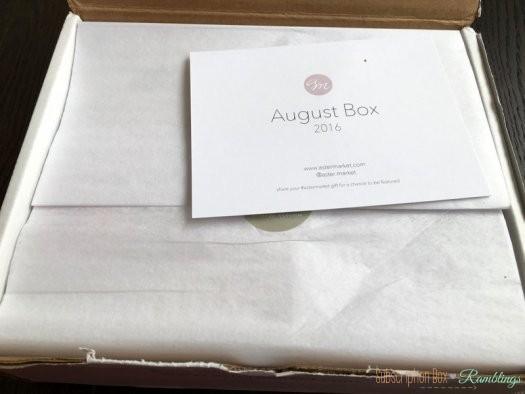 Aster Market August 2016 Subscription Box Review