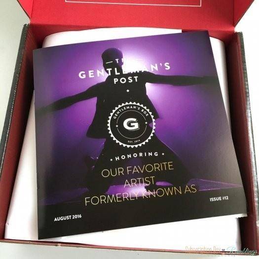 Gentleman's Box August 2016 Subscription Box Review