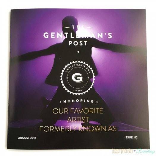 Gentleman's Box August 2016 Subscription Box Review