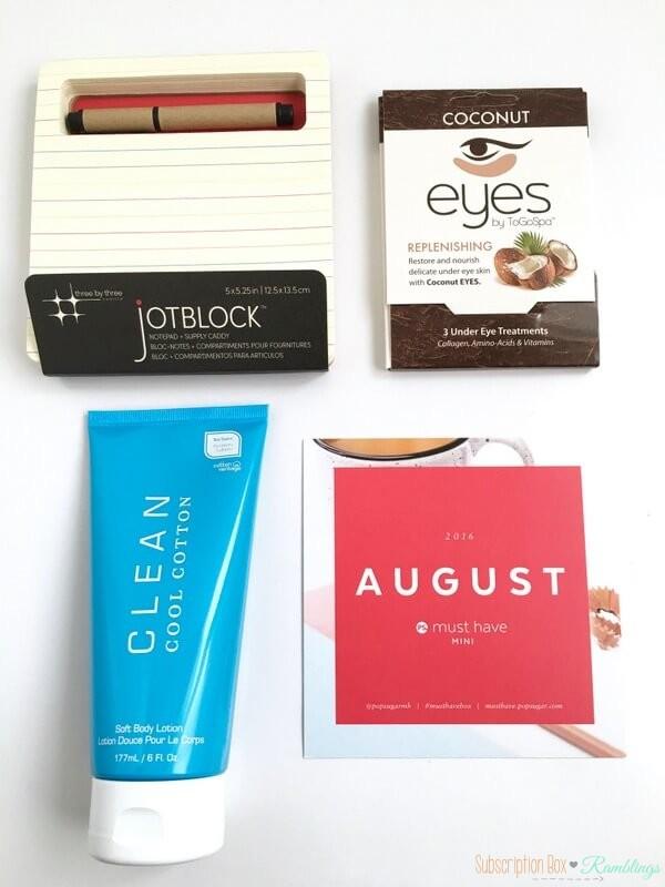 Read more about the article POPSUGAR Mini Must Have Box Review – August 2016