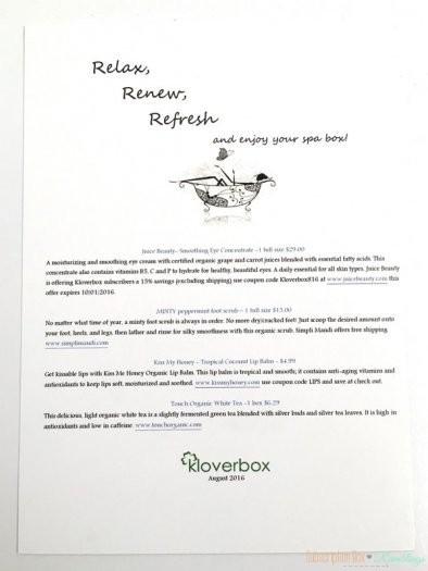Kloverbox August 2016 Subscription Box Review + Coupon Code