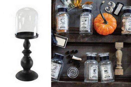 Sneak Peeks are: (We can't reveal it all....it'll spoil the surprise!) Apothecary Bottle (Assorted Styles - you will receive one!) Valued at $12 Black Copper Pedestal and Cloche (Add a pumpkin, a spooky dessert or a scary spider! Change it up for Christmas with ornaments & pine cones! So many uses!) Valued $45!