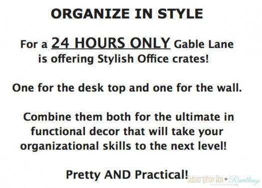 Gable Lane Crates - Stylish Office Crates + Coupon Codes