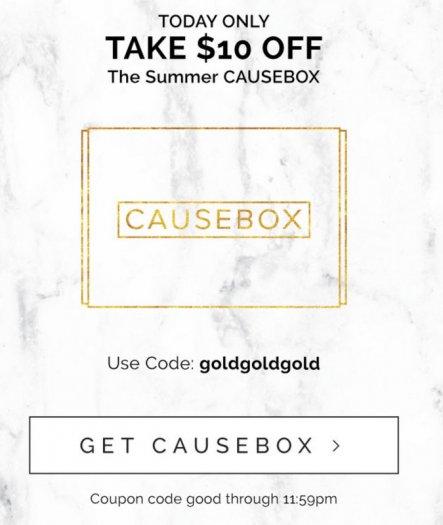 CAUSEBOX $10 Off Coupon Code!