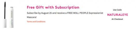 Birchbox FREE W3LL People Mascara with New Subscriptions!