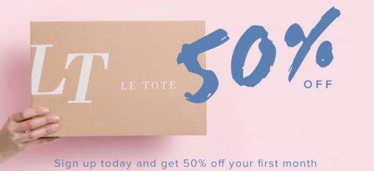 Le Tote - Save 50% Off First Month