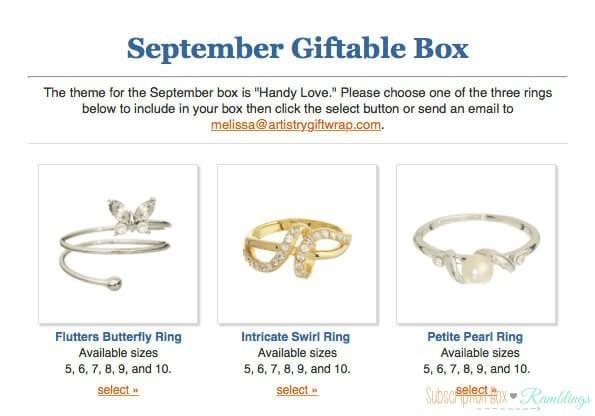 Read more about the article Artistry Gifts September 2016 Subscription Box Spoiler / Selection