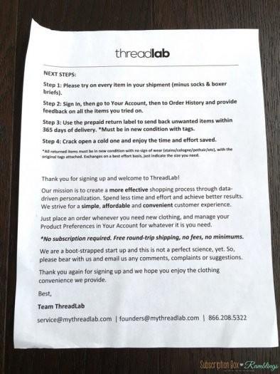 ThreadLab August 2016 Subscription Box Review