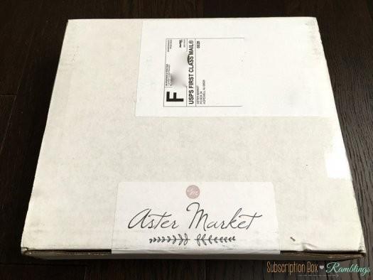Aster Market September 2016 Subscription Box Review