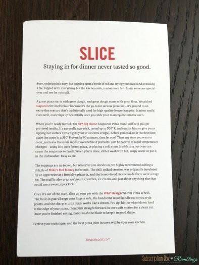 Bespoke Post September 2016 Subscription Box Review - "Slice"