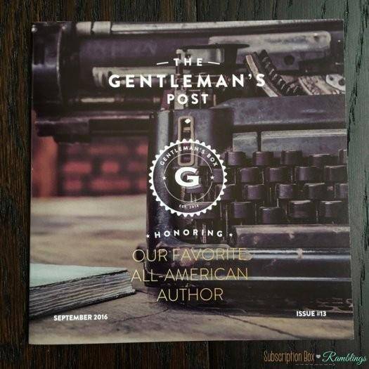 Gentleman's Box September 2016 Subscription Box Review