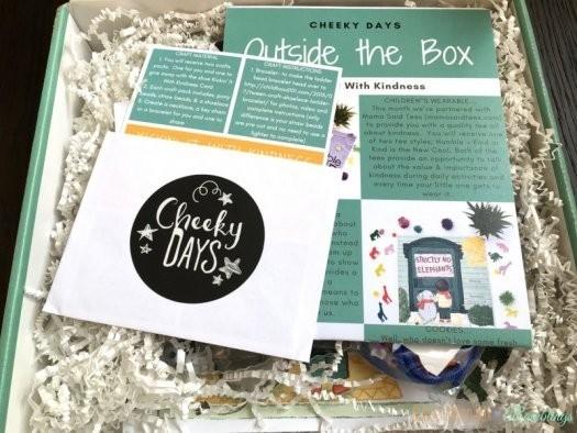 Outside the Box by Cheeky Days September 2016 Monthly Subscription Box Review