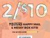 A Beautiful Mess $2 for $10 Mystery Happy Mail & Messy Box Kits!