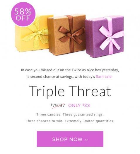 Prize Candle Triple Threat Mystery Box!