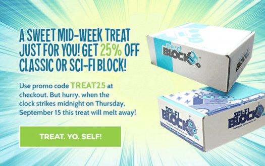 25% Off Nerd Block Classic or Sci-Fi Block!