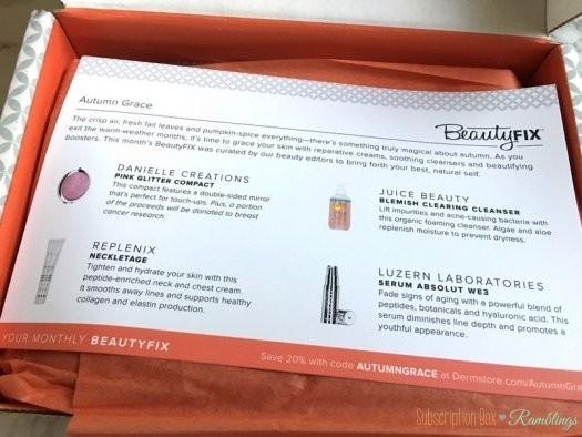 BeautyFIX October 2016 Subscription Box Review