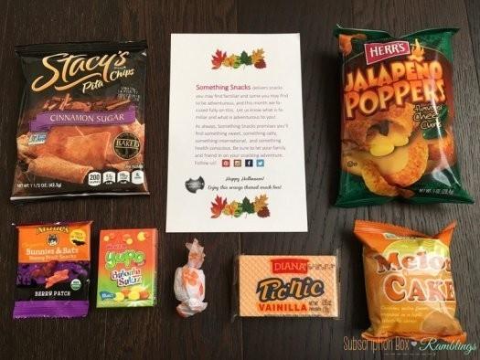 Read more about the article Something Snacks October 2016 Subscription Box Review