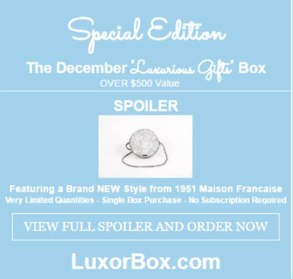 Read more about the article Luxor Box December “Luxurious Gifts” Special Edition Box Pre-Order + Spoiler
