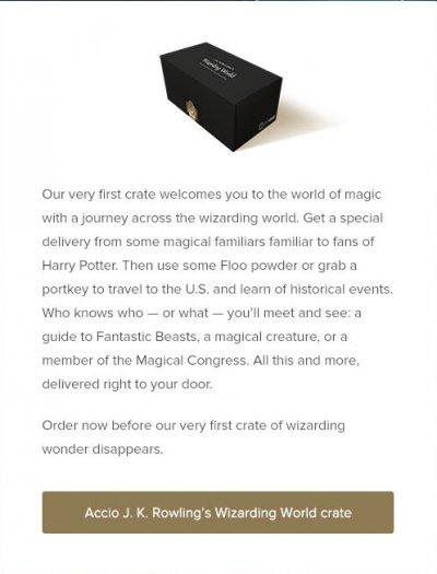 Loot Crate Wizarding World Crate - Now Available