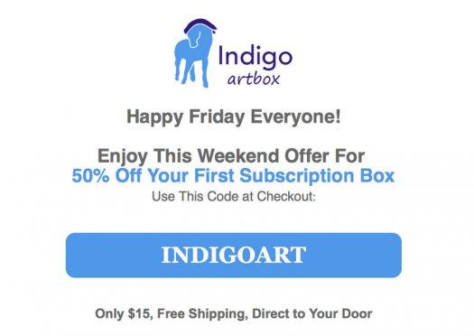 Indigo ArtBox - 50% Off Your First Box!