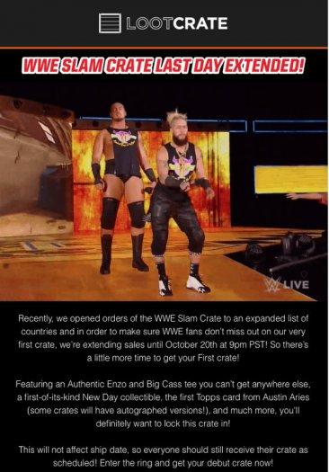 Loot Crate WWE Slam Crate - Extended!