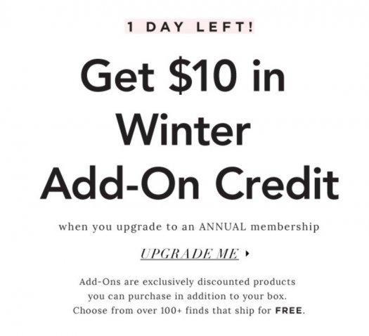 Read more about the article FabFitFun – Free $10 Winter Add-On Credit (with Annual Subscription Upgrade)