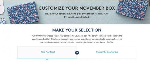 November 2016 Birchbox Sample Choice - Now Open!