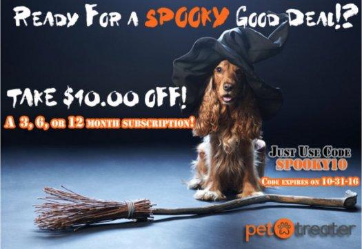 Pet Treater $10 Off 3, 6 or 12-Month Subscriptions