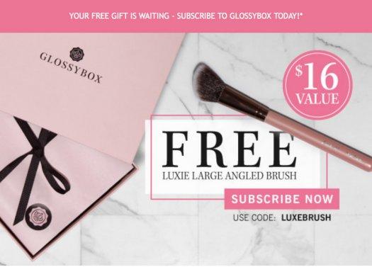 GLOSSYBOX – Free Luxie Large Angled Brush With New Subscriptions