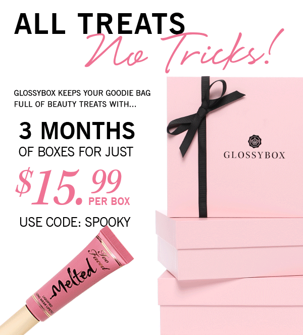 GLOSSYBOX – $15.99/month for 3-Months!