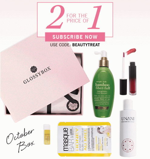 GLOSSYBOX - Free Bonus Box with October Box Purchase!