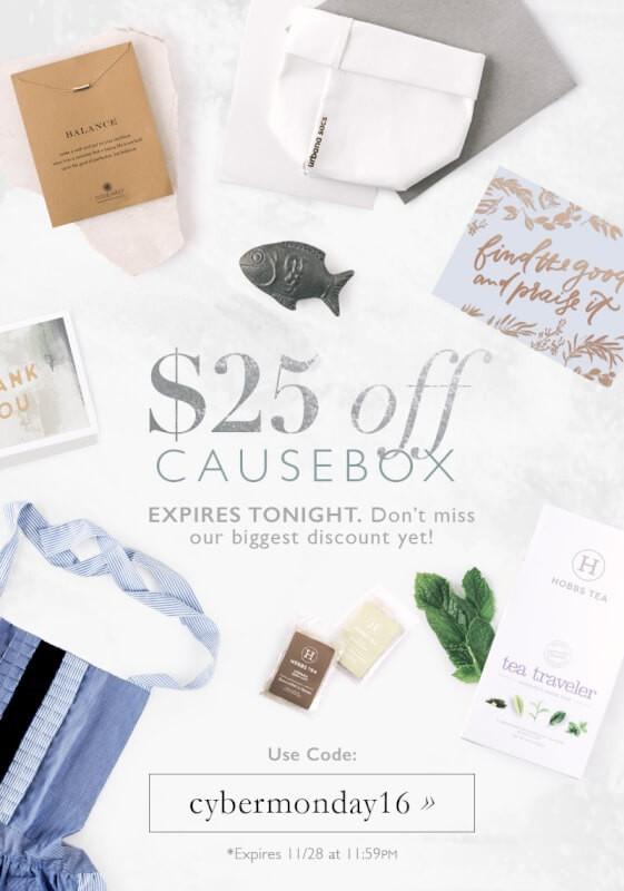 Read more about the article CAUSEBOX Cyber Monday Sale – Save $25!