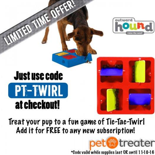 Pet Treater – Free Tic-Tac-Twirl with New Subscriptions