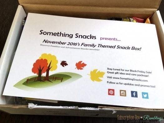 Something Snacks Review - November 2016 Subscription Box