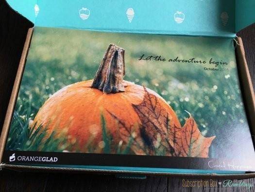 Orange Glad October 2016 Subscription Box Review + Coupon Code