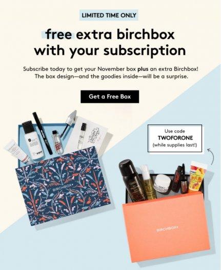 Birchbox - Free Bonus Box With New Subscriptions