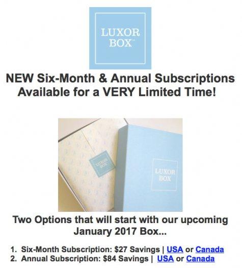 Read more about the article Luxor Box – Free Gifts With 6-Month / Annual Subscriptions