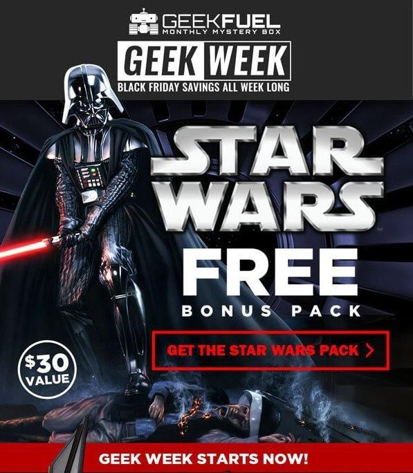 Geek Fuel – Free Star Wars Bonus Pack with New Subscription!